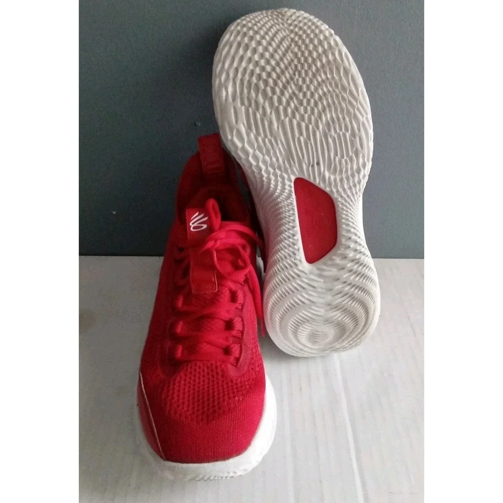 Under Armour Curry Flow 8 Red Basketball‎ Shoes Cushioned Sneakers